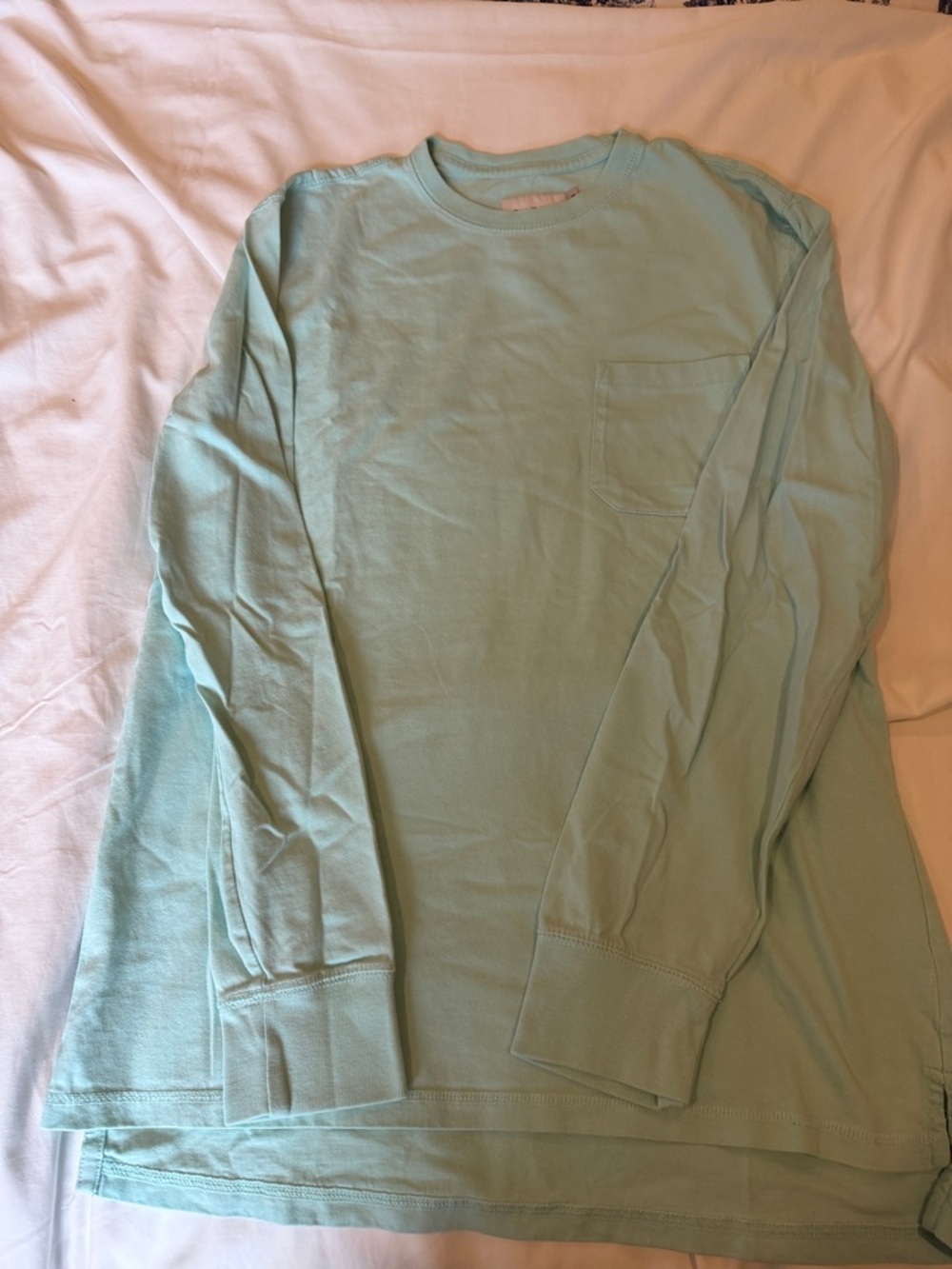 Goodfellow & Co Light Mint Green Long Sleeve Pocket Tee